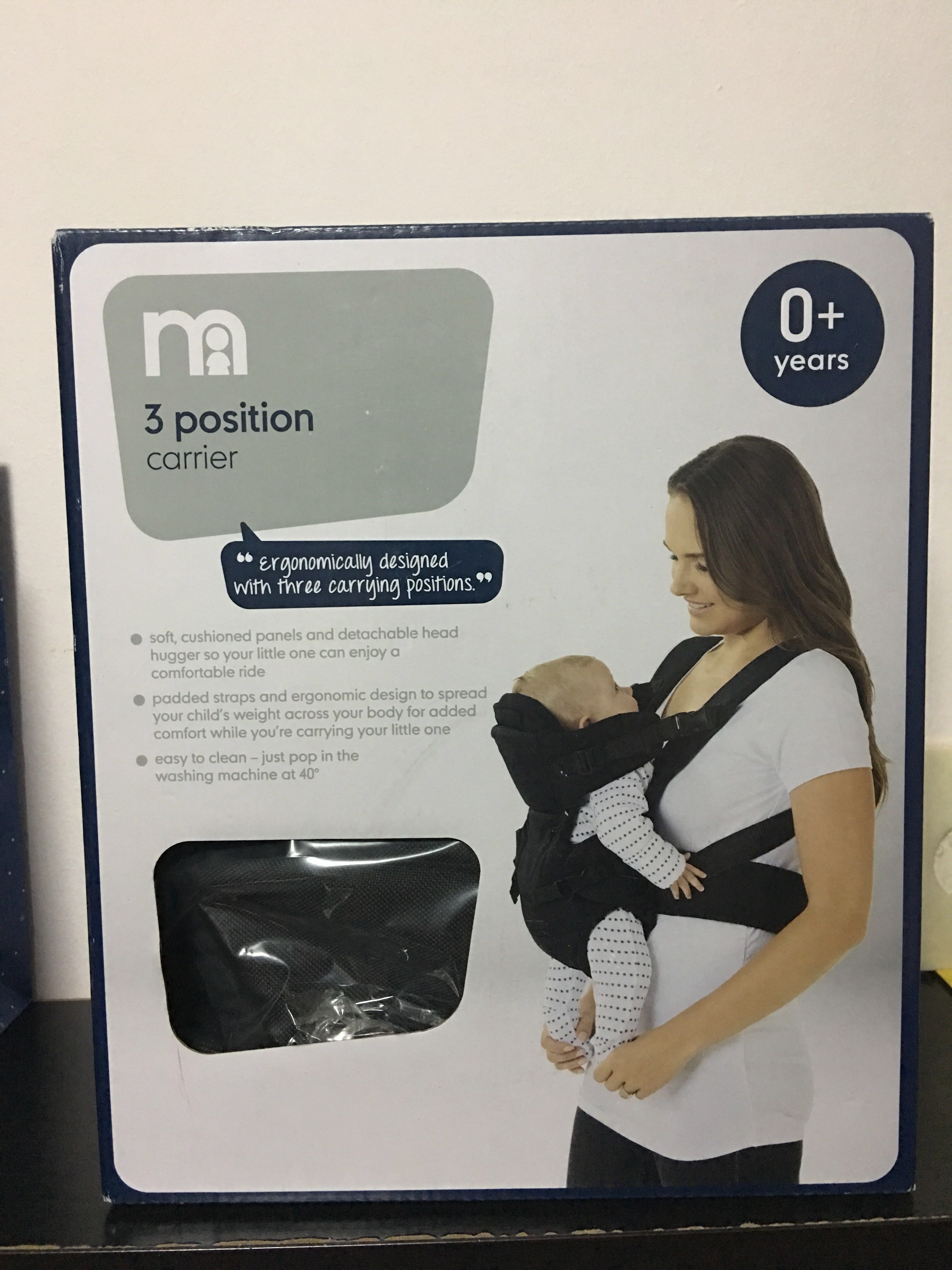 three position baby carrier