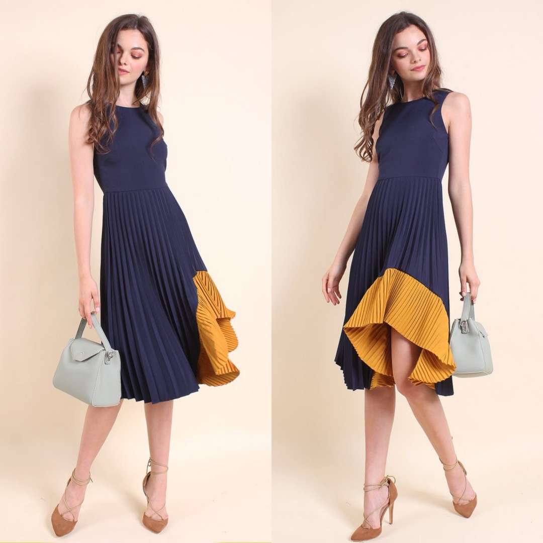 Navy Blue/Mustard XS, Women's Fashion ...