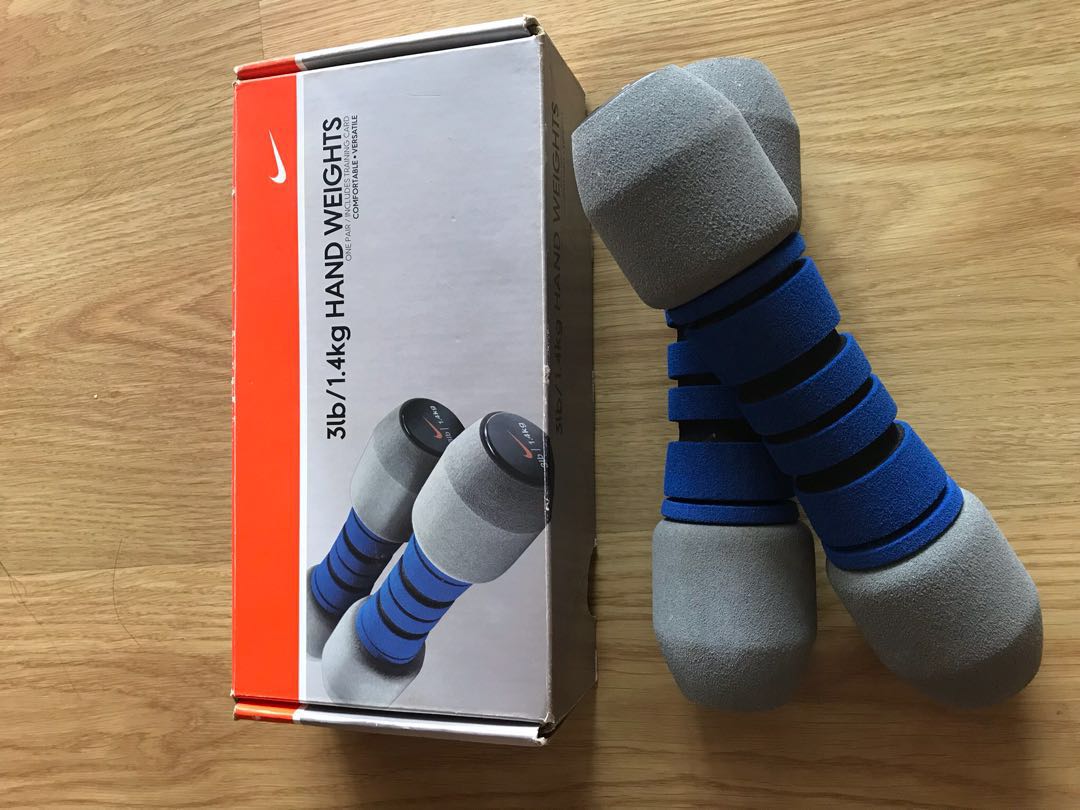 Nike 1.4kg hand weights Sports Equipment Exercise Fitness Cardio Fitness Machines on Carousell