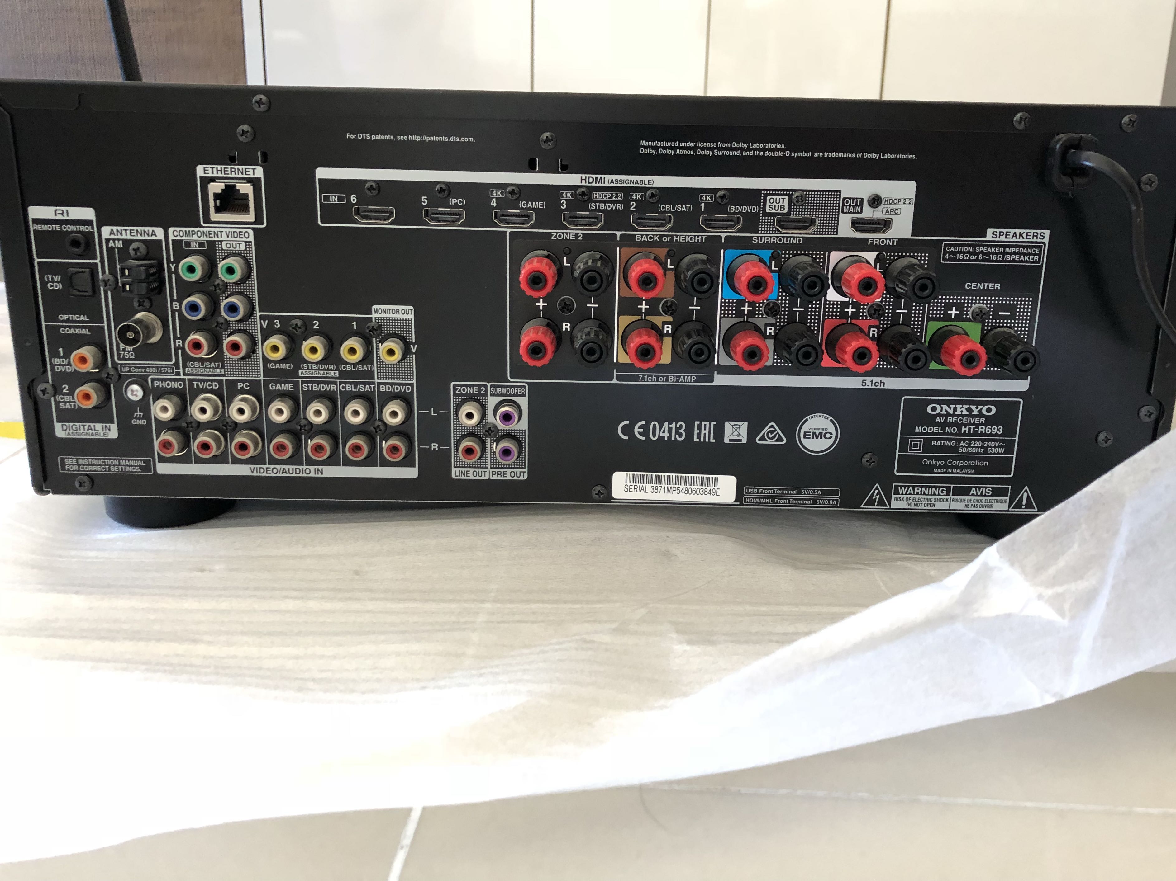 Onkyo HTR693 7.2Channel Network A/V Receiver, Audio, Soundbars