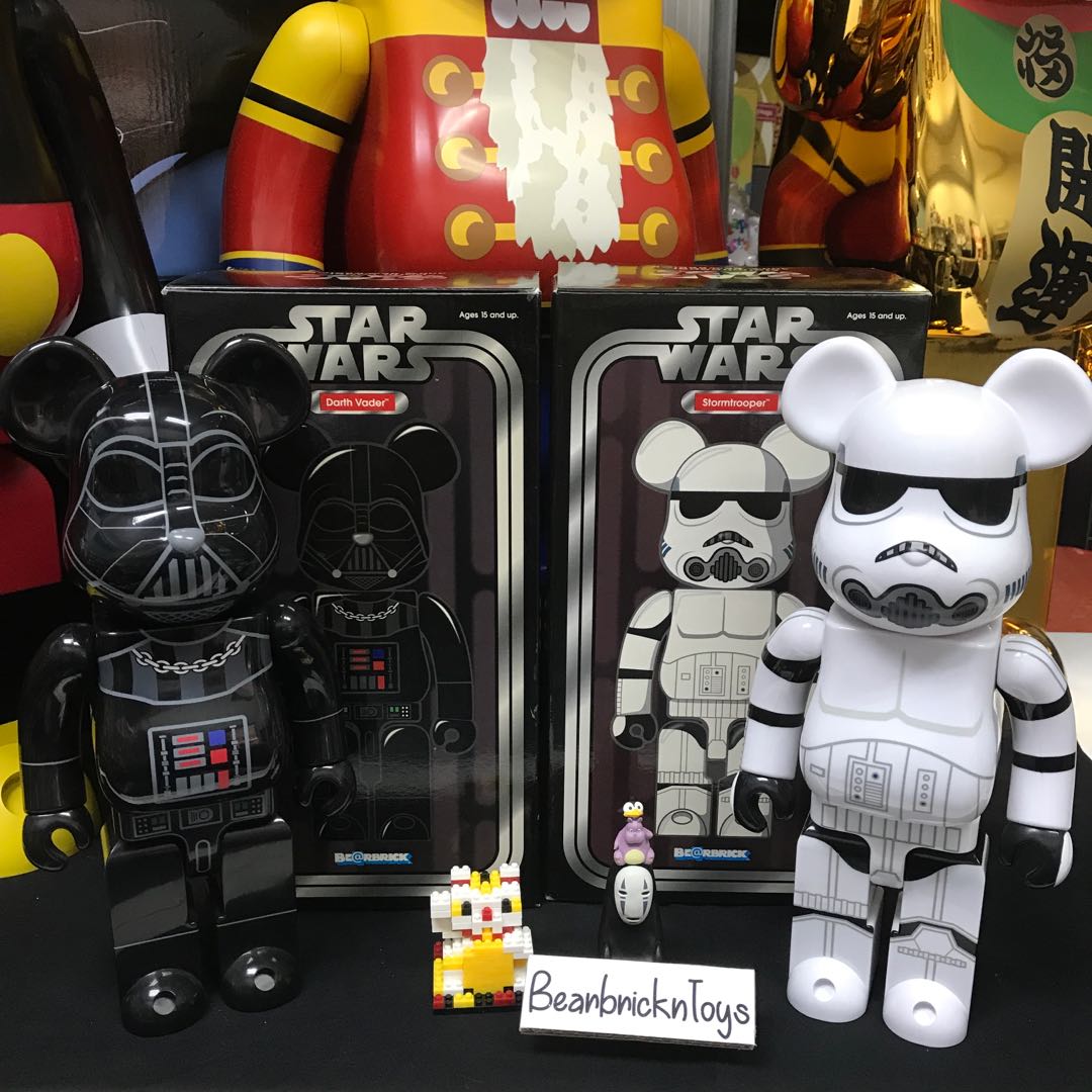 Star Wars X Stussy Darth Vader & Stormtrooper 400% bearbrick be 