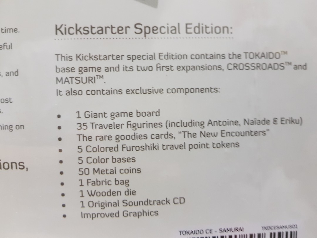 Tokaido Kickstarter Collector's Edition, Hobbies & Toys, Toys & Games