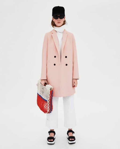 buy \u003e zara pink coat 2018, Up to 78% OFF