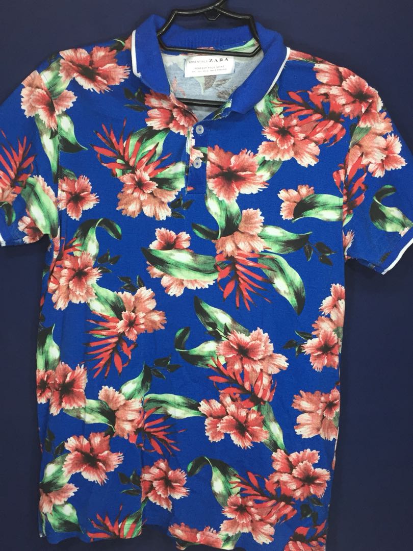 Zara Floral polo shirt (fake), Men's 