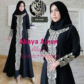 ABAYA AINUN DRESS BAJU HIJABERS ABAYA GAMIS LEBARAN