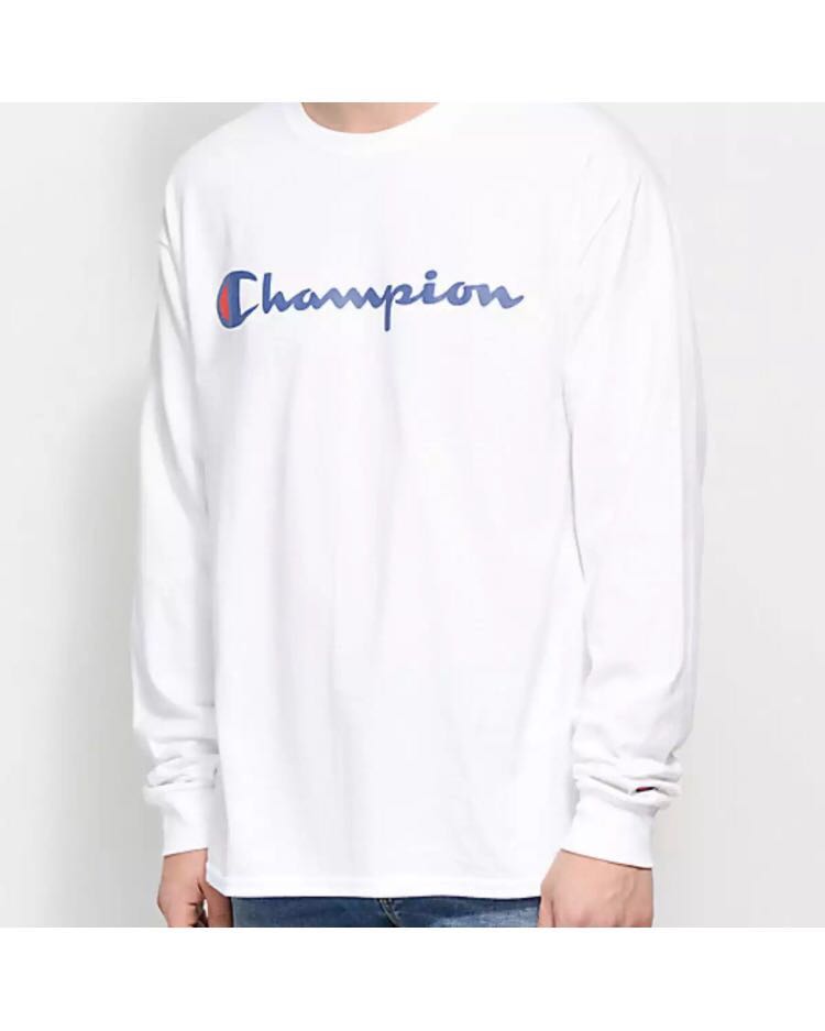 white long sleeve champion top