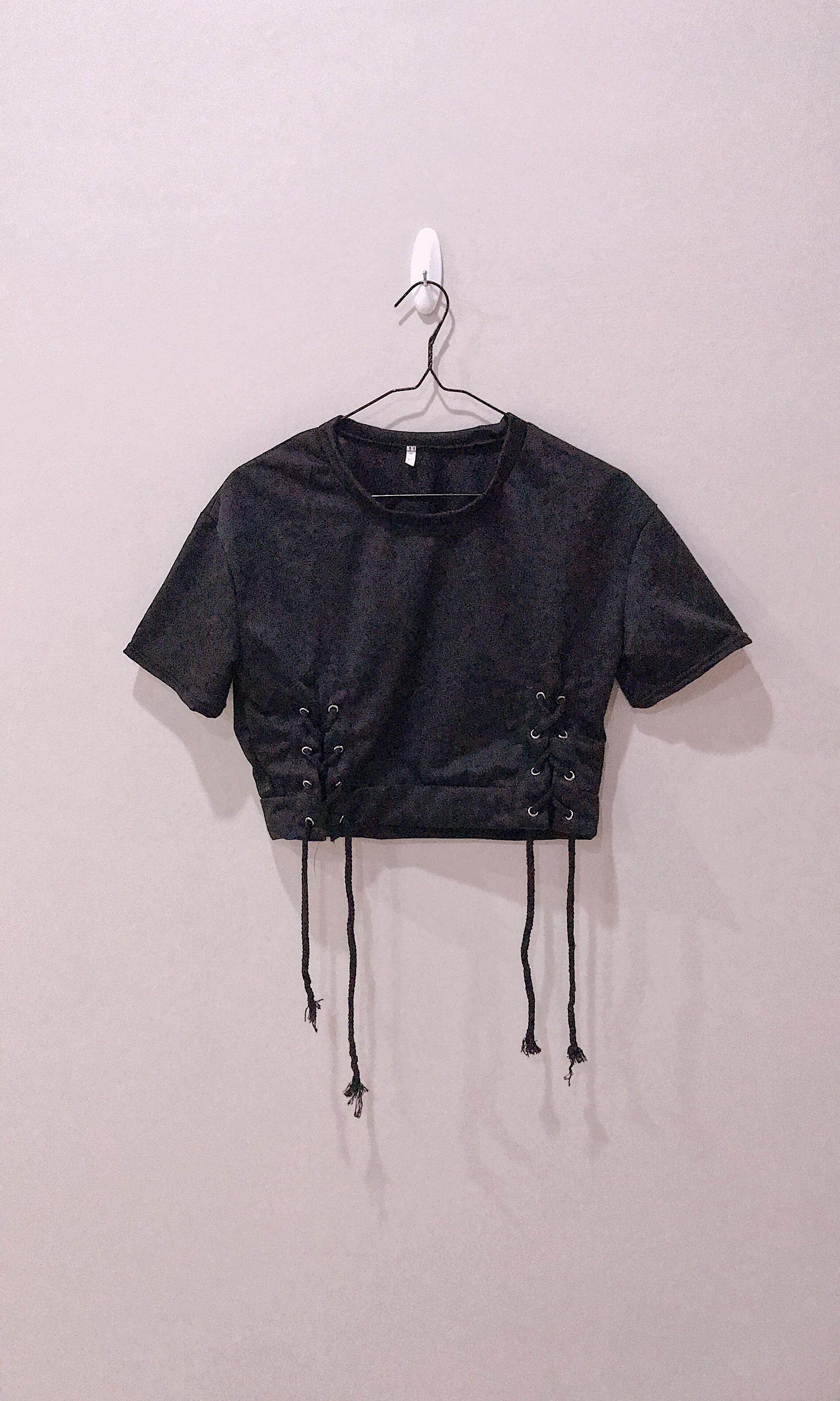 Laced-Front Crop Top