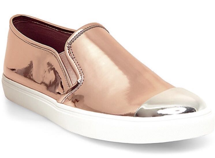 steve madden rose gold slip ons