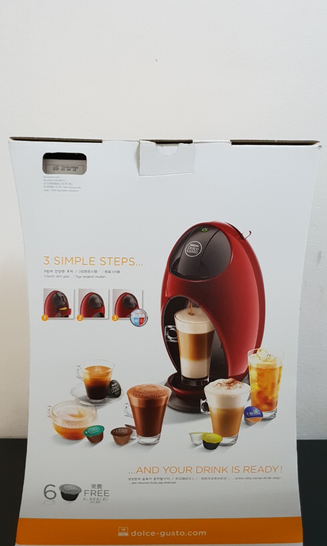 BNIB Nescafe Dolce Gusto Jovia (Red), TV & Home Appliances, Kitchen