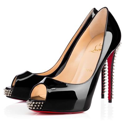 Christian louboutin black spike heels shop