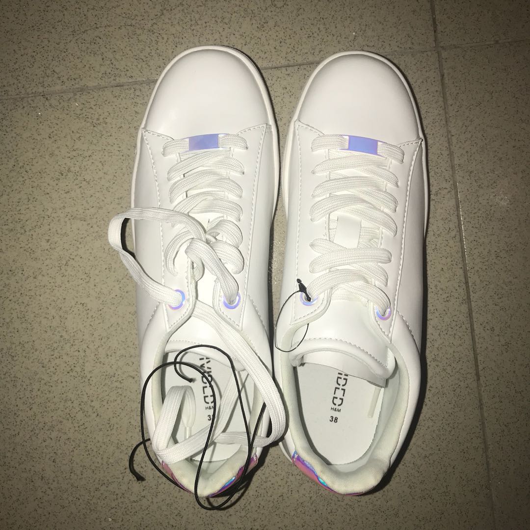 h&m white sneakers womens
