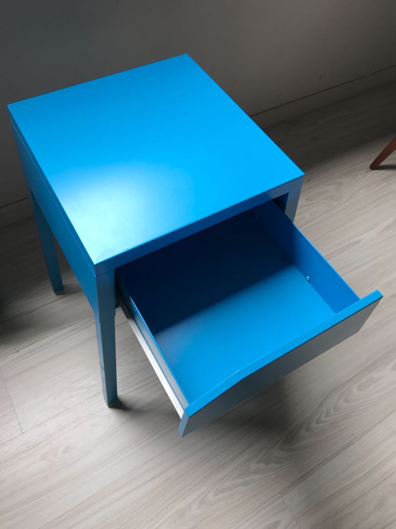 Ikea Blue Side Table, Furniture & Home Living, Furniture, Tables & Sets