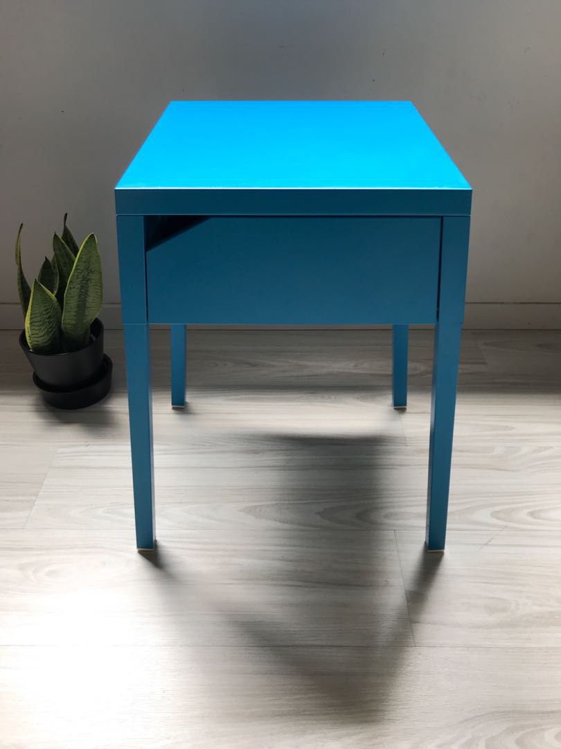 Ikea Blue Side Table, Furniture & Home Living, Furniture, Tables & Sets