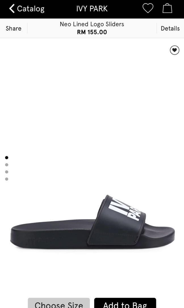 Ivy park sliders black and white hot sale