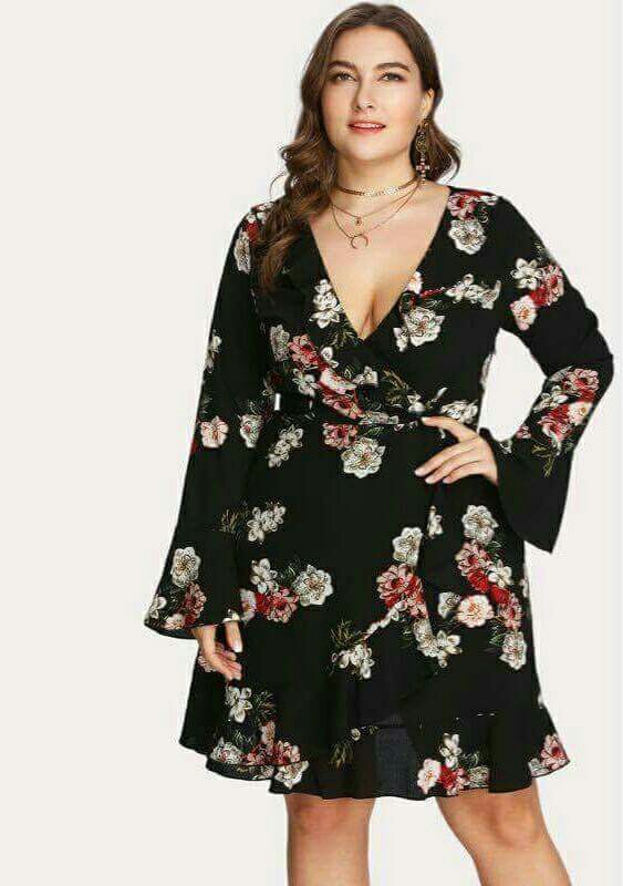 floral dress for chubby
