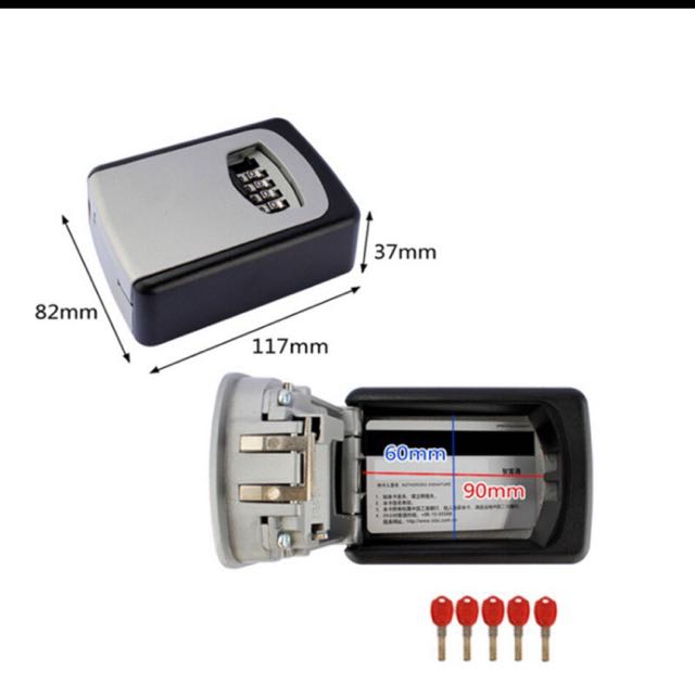 Safe Key Box With Passcode, Furniture & Home Living, Home Improvement