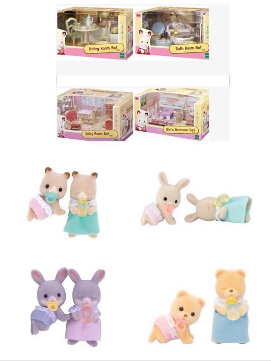 Sylvanian Families Furniture Sets With Free Twin Babies Furniture Sets With Free Twin Babies
