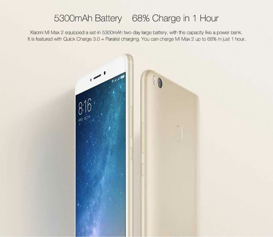 Xiaomi Mi Max 2, 4+64G Gold Global Version. Parallel Import