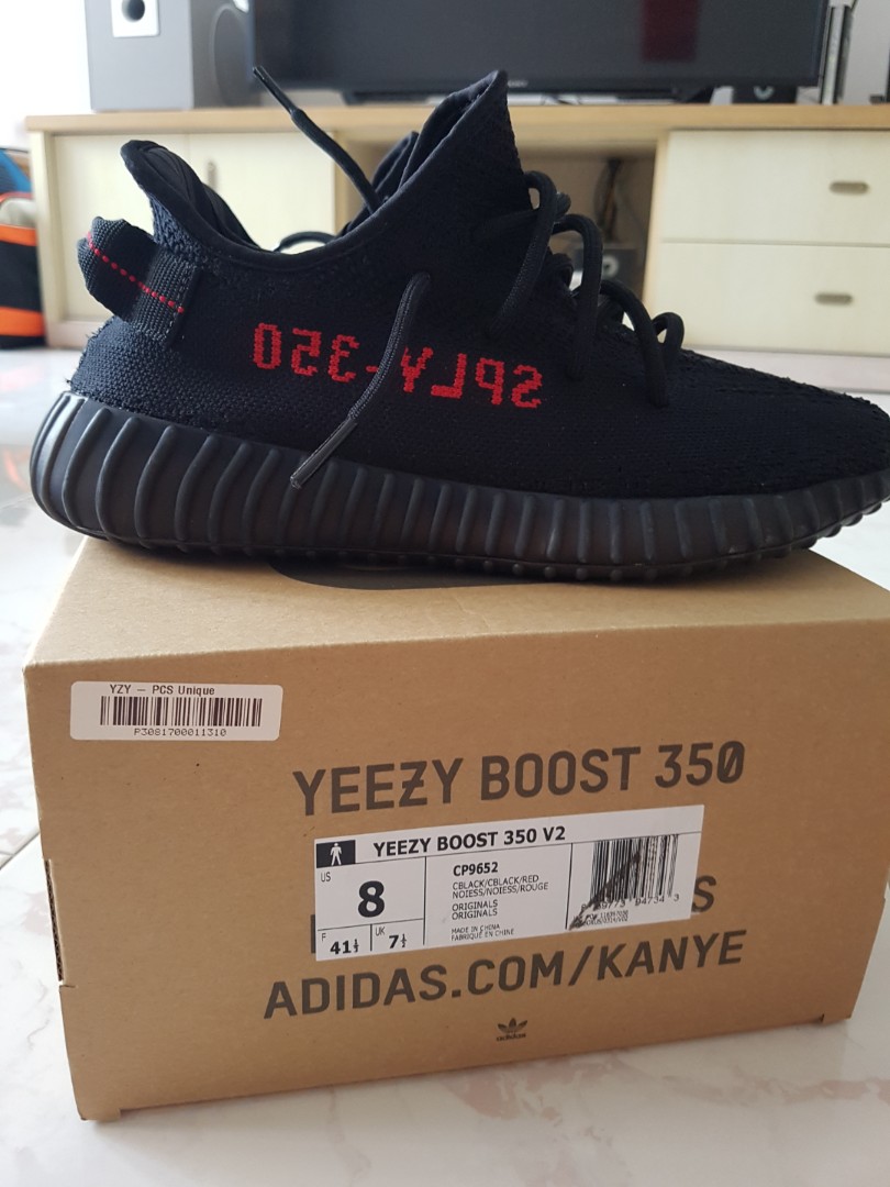 Yeezy Boost 350 V2 Bred US8, Men's 