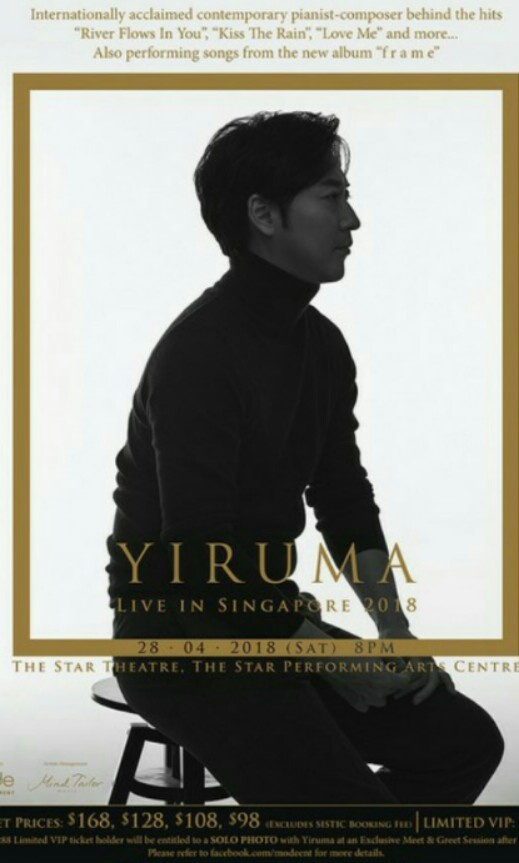 Yiruma concert, Tickets & Vouchers, Event Tickets on Carousell