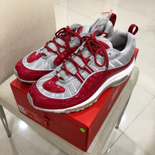 Authentic Supreme x Nike Air Max 98 Red 