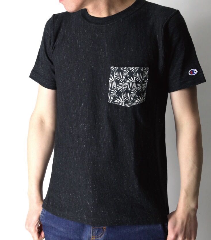 Champion Reverse Weave花紋Pocket Tee, 男裝, 上身及套裝, T-shirt