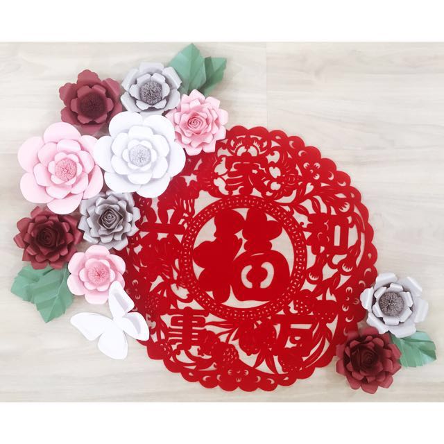 Chinese New Year Paper Flowers Decor Design Craft Others On Carousell