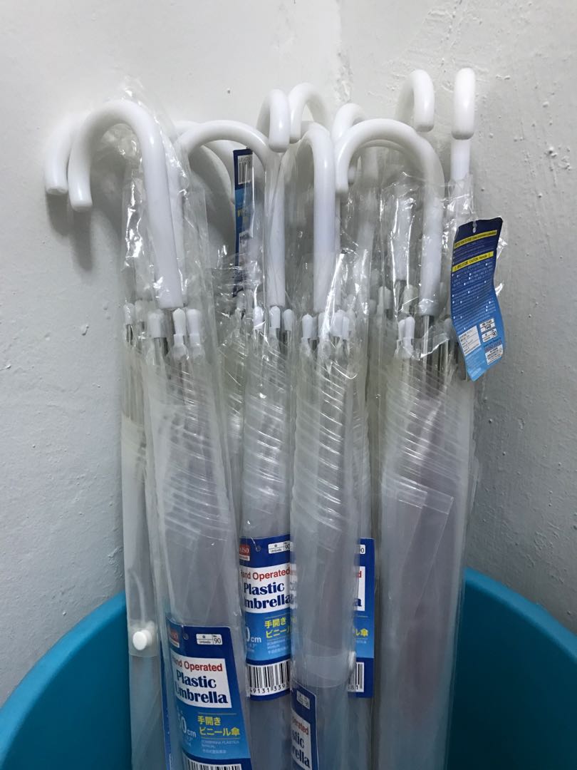 Daiso Transparent Umbrella, Everything Else on Carousell