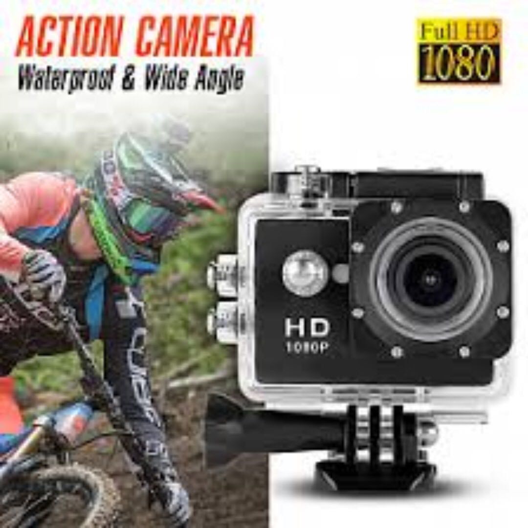 Full HD 1080p Action Camera, Photography, Video Cameras on Carousell