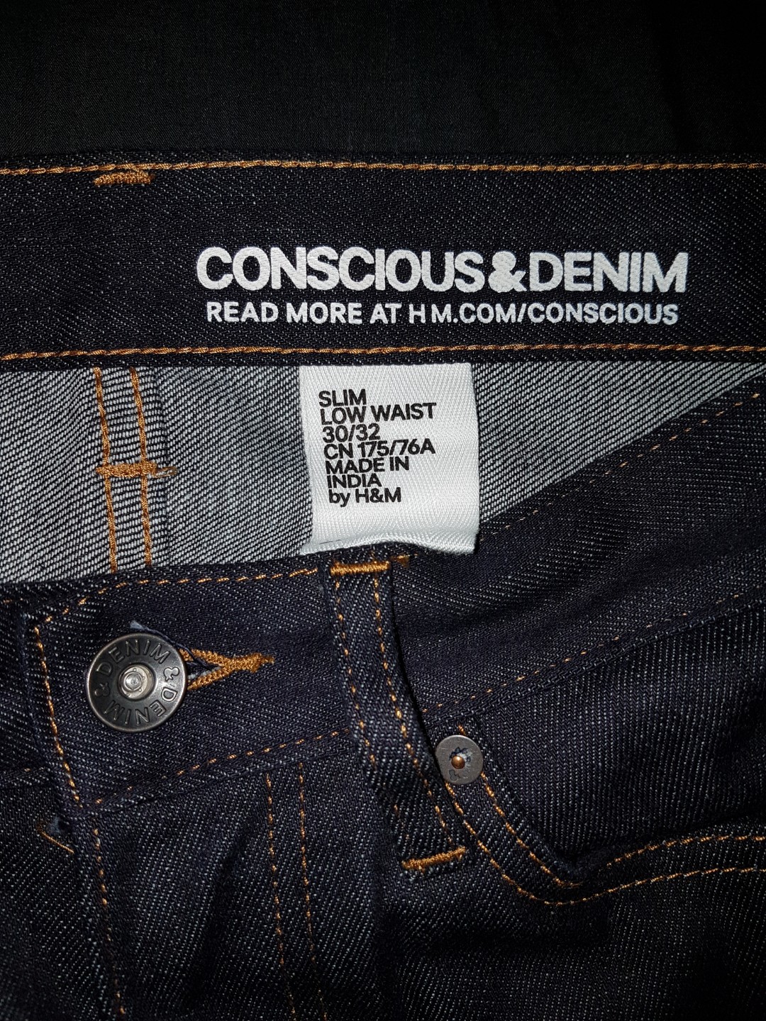 h&m slim low waist jeans