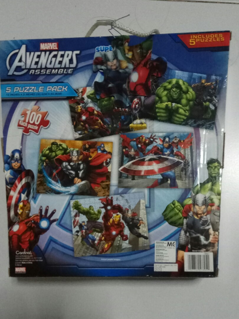 Marvel Avengers Assemble Super 3d Five Puzzle Pack Toys
