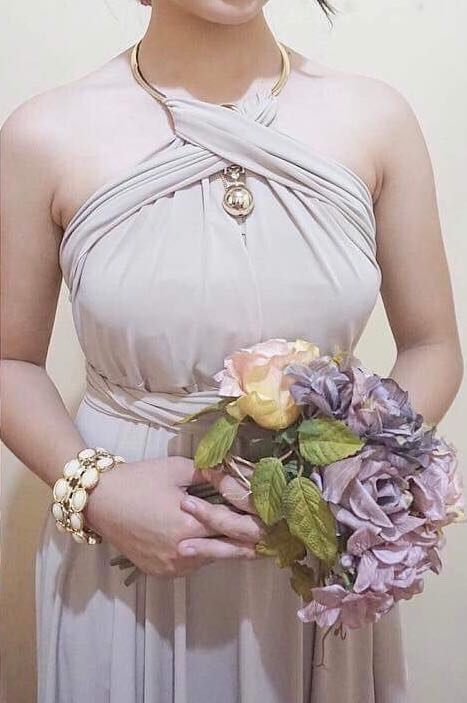 Infinity dress with necklace on sale