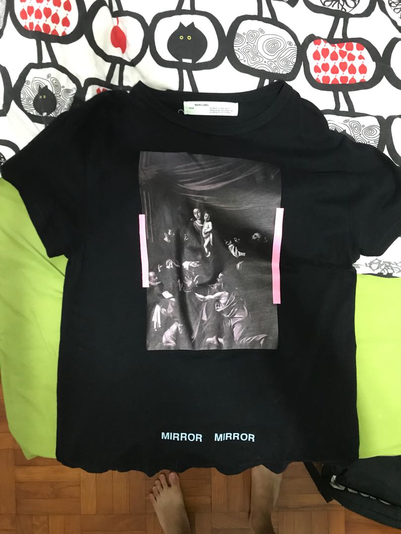 Off White Mirror Mirror Tee Men S Fashion Clothes On Carousell