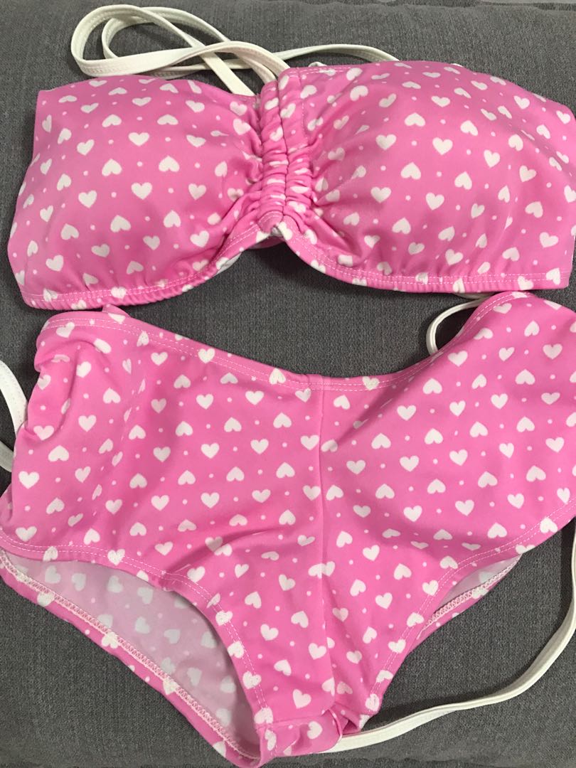 Pink heart bikini