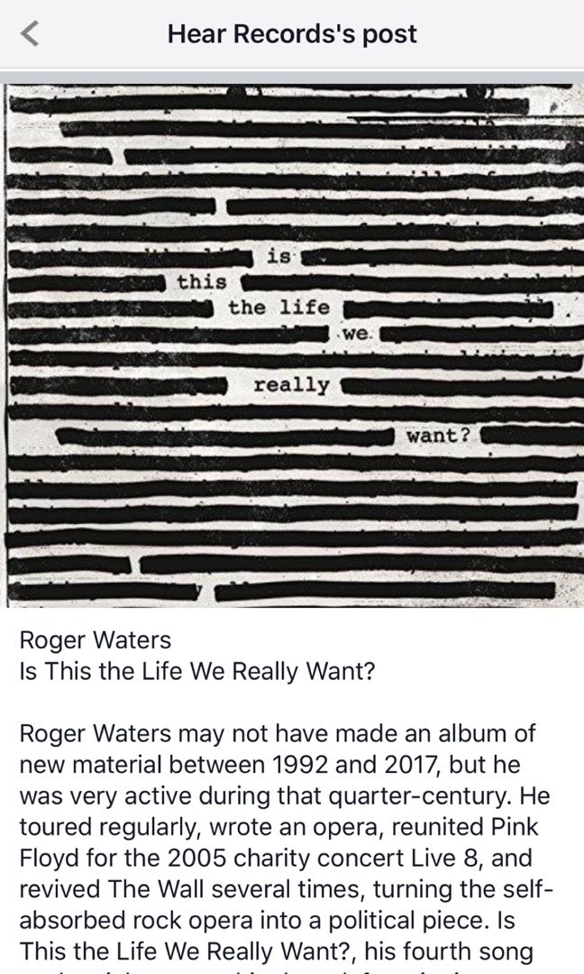 Roger Waters Is This The Life We Really Want Cd Music Media Cds Dvds Other Media On Carousell