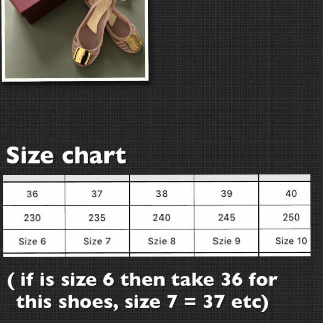 Salvatore Ferragamo Shoes Size Chart