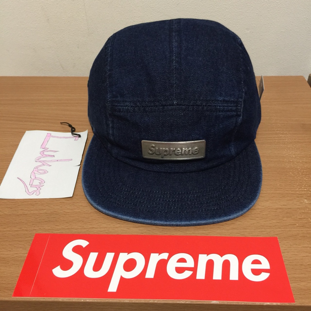 Supreme 2018 SS Week 8 Metal Plate Camp Cap BLUE, 男裝, 手錶及配件