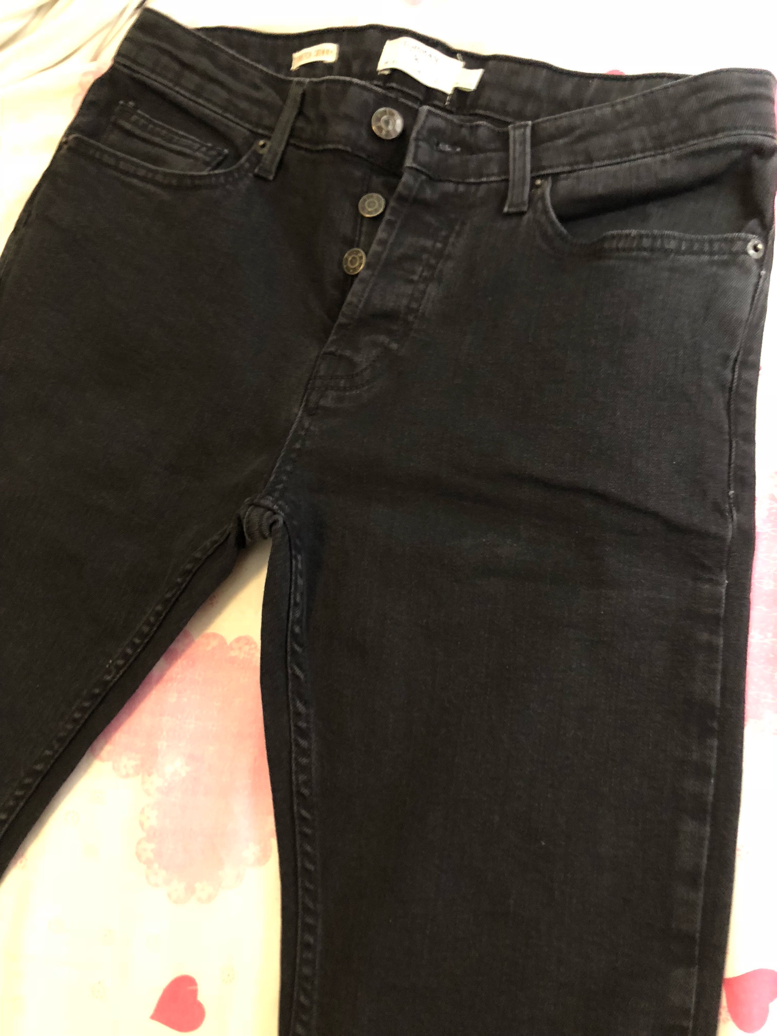 washed black stretch skinny jeans