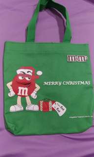 滿137免運  全新 m&m's 巧克力 聖誕禮物 小提袋 禮物袋 帆布小提袋