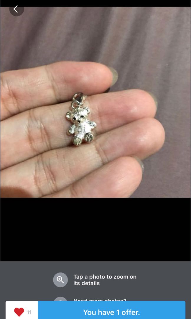 Authentic Brand New Thomas Sabo Teddy Bear Silver Charm