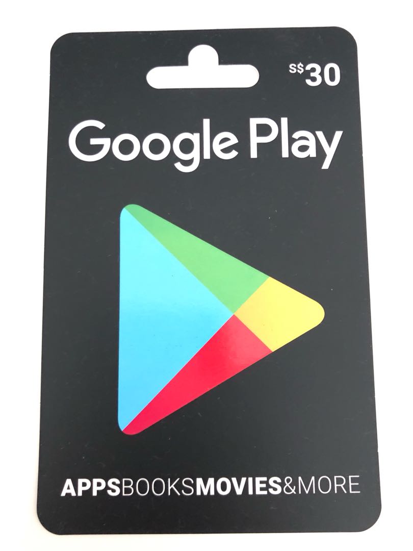 Google Play Gift Card 30 Sgd Entertainment Gift Cards Vouchers On Carousell