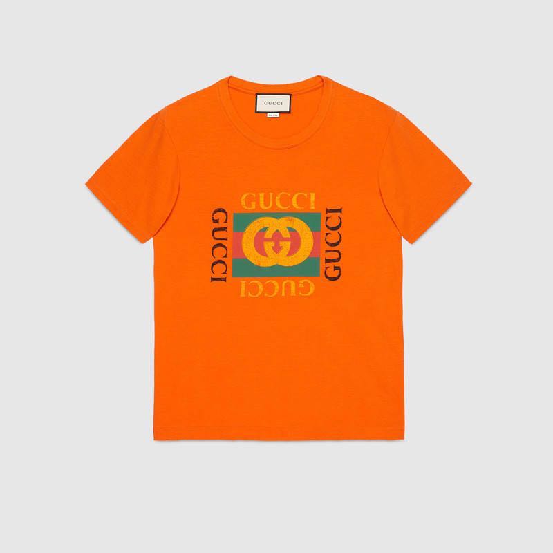 orange gucci tee