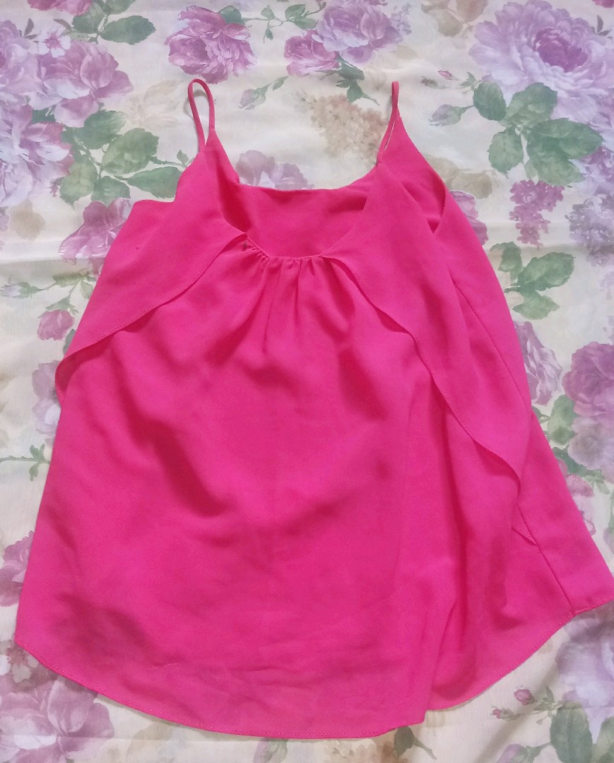 hot pink chiffon shirt