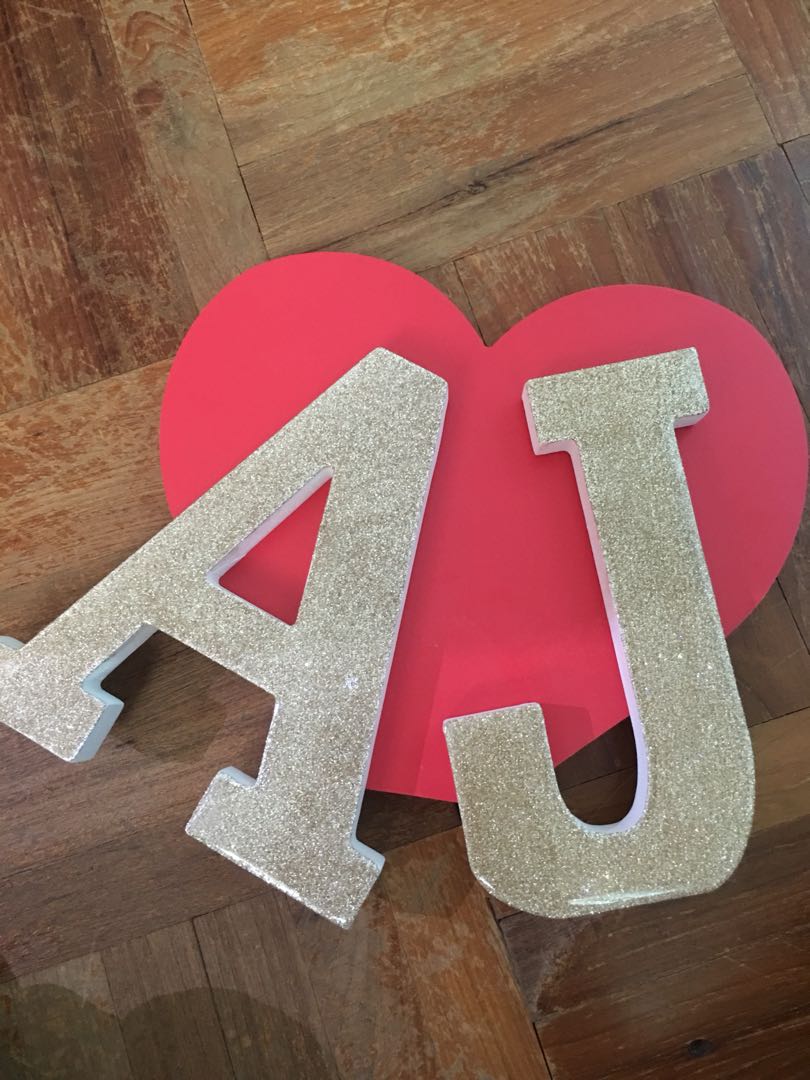 Letter A J Heartshape Design Craft Others On Carousell