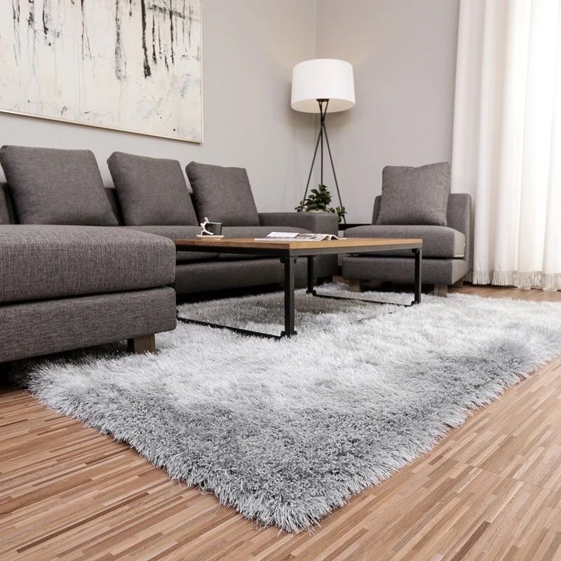 Light Grey Glitter Carpet - Carpet Vidalondon