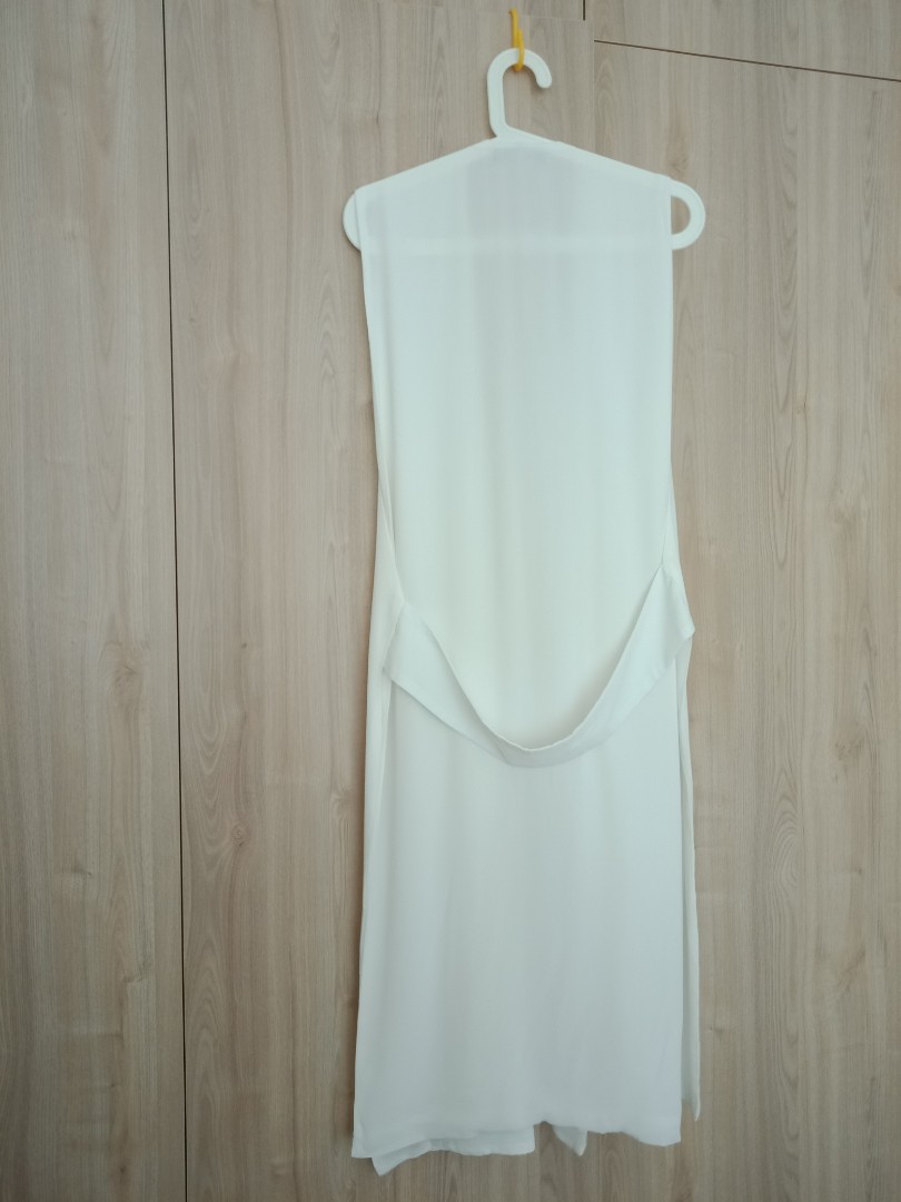 White chiffon clearance vest