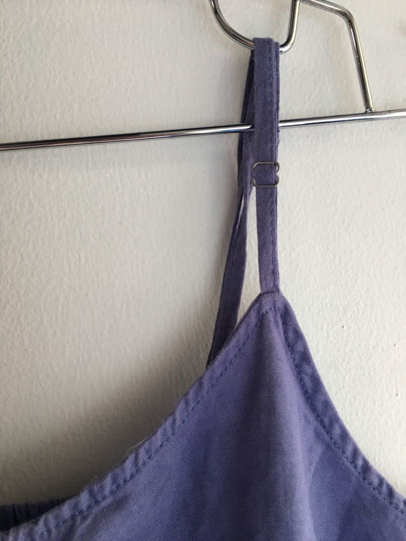 Mango Blue Basic Romper (Category: Rompers) located in Manila. Submitted by vanillagoo (Listing ID 166806955, Image 2). Description: Pre-loved romper perfect for summer days! Straps may show slight signs of wear and tear, but the romper is overall in very good condition. Size: US Small, fits small-medium frames.