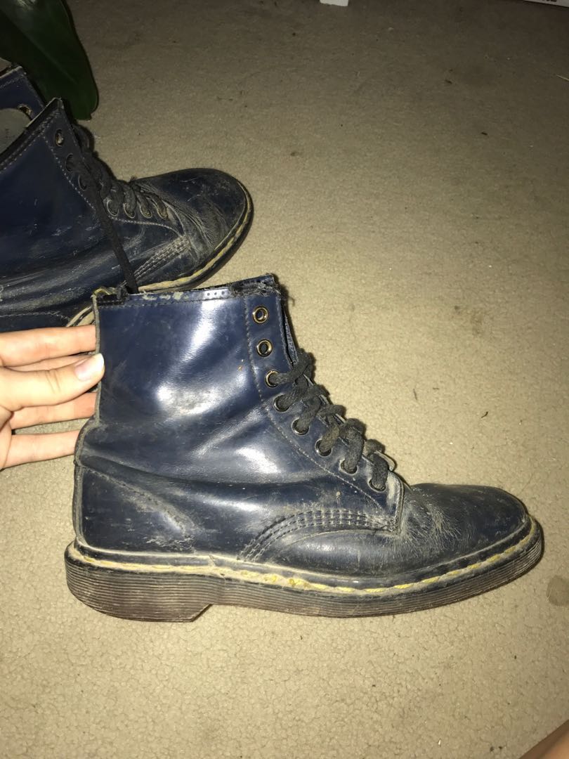 dark blue doc martens