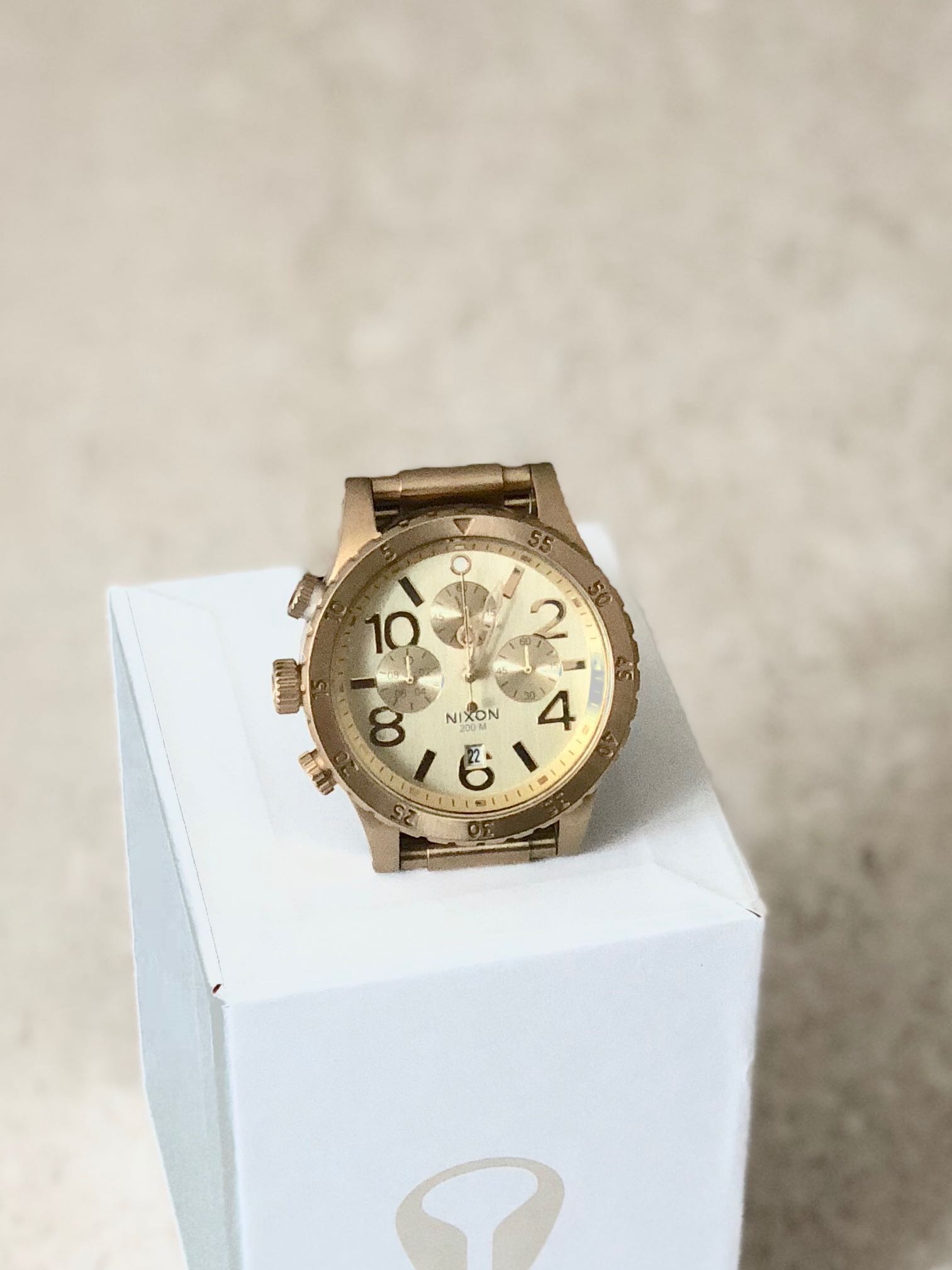 Nixon 48 20 Chronograph Gold Mobile Phones Gadgets Wearables Smart Watches on Carousell