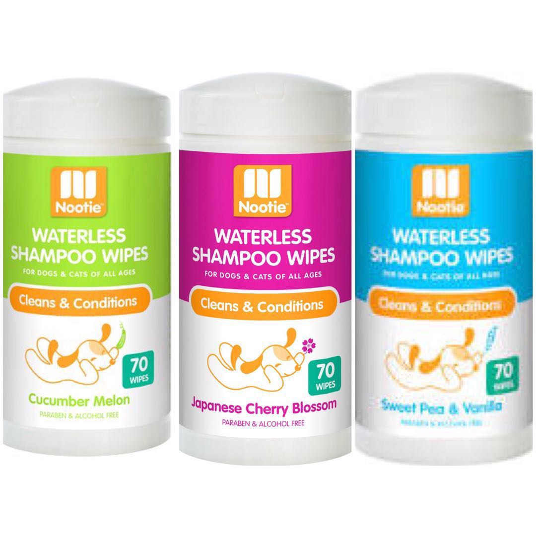 Nootie Waterless Shampoo Wipes for dogs & cats of all ages (70wipes